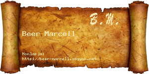 Beer Marcell névjegykártya